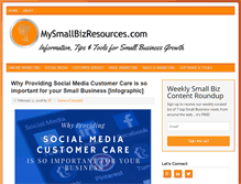 Tablet Screenshot of mysmallbizresources.com